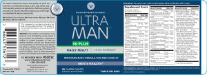 Label for Ultra Man 50 Plus