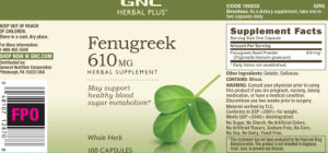 Fenugreek 610 mg