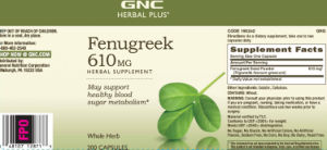 Fenugreek 610 mg
