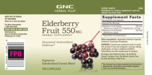 Elderberry Fruit 550 mg