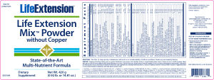 Life Extenstion Mix Powder Without Coppe