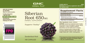 Siberian Root 650 mg