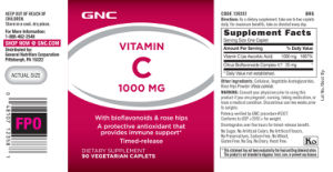Vitamin C 1000 mg With Bioflavonoids & R