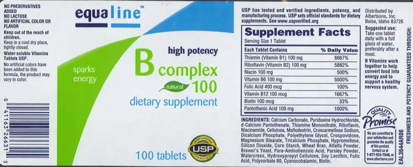 Label for High Potency B Complex 100