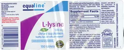 Label for L-Lysine 500 mg