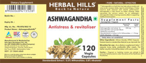 Label for Ashwagandha