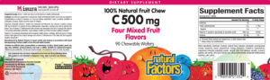 C 500 mg Four Mixed Fruit Flavors