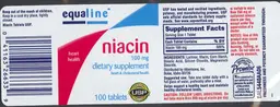 Label for Niacin 100 mg