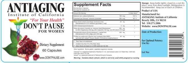 Label for Don't Pause For Women