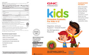 Kids Chewable Probiotic For Kids 4-12 Na
