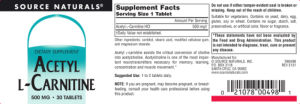 Acetyl L-Carnitine 500 mg