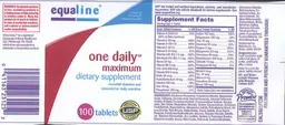 Label for One Daily Maximum