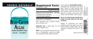 Blue-Green Algae 500 mg