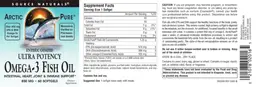 Label for Ultra Potency Omega-3 Fish Oil