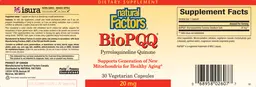 Label for BioPQQ 20 mg