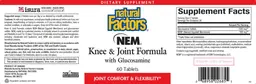 Label for Knee & Joint Formula With Glucosamine