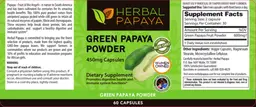 Label for Green Papaya Powder