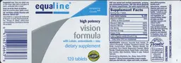 Label for High Potency Vision Formula with Lutein, Antioxidants + Zinc