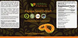 Label for Papaya Seed Extract