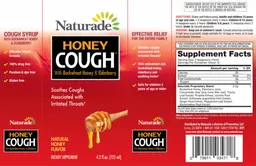 Label for Honey Cough Natural Honey Flavor
