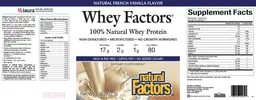 Label for Whey Factors Natural French Vanilla Flavor