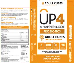 Label for Adult Cubes Creamy Orange