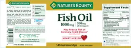 Label for Fish Oil 1000 mg