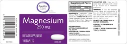 Label for Magnesium 250 mg