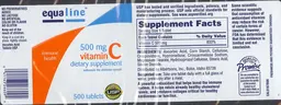 Label for Vitamin C 500 mg