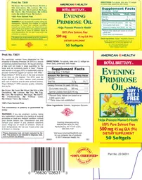Label for Royal Brittany Evening Primrose Oil 500 mg