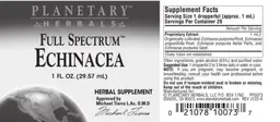 Label for Full Spectrum Echinacea