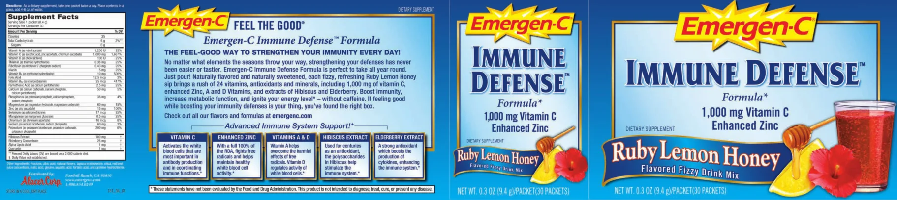 Label for Immune Defense Formula Ruby Lemon Honey