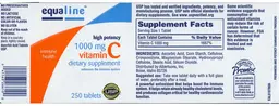 Label for High Potency 1000 mg Vitamin C