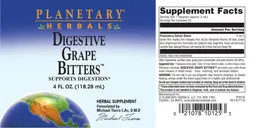 Label for Digestive Grape Bitters