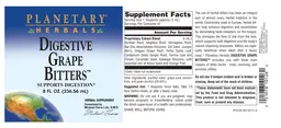 Label for Digestive Grape Bitters