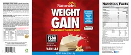 Label for Weight Gain Vanilla