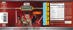 Label for Star Wars Complete Multivitamin Gummies