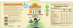 Label for Kids Complete Multivitamin Disney Junior Miles from Tomorrowland Gummies