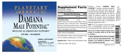 Label for Damiana Male Potential