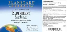 Label for Full Spectrum Elderberry Fluid Extract