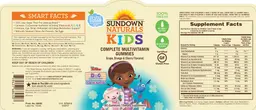 Label for Kids Complete Multivitamin Disney Junior Doc McStuffins Gummies