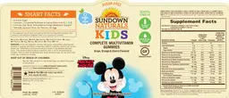 Label for Kids Complete Multivitamin Disney Mickey Mouse Gummies