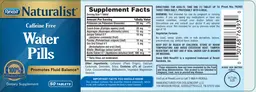 Label for Water Pills