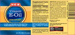 Label for Vitamin E-Oil