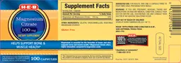 Label for Magnesium Citrate 100 mg