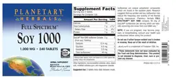 Label for Full Spectrum Soy 1000 1,000 mg