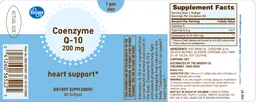 Label for Coenzyme Q-10 200 mg