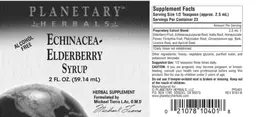 Label for Echinacea-Elderberry Syrup