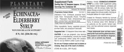 Label for Echinacea-Elderberry Syrup