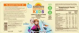 Label for Kids Complete Multivitamin Disney Frozen Gummies